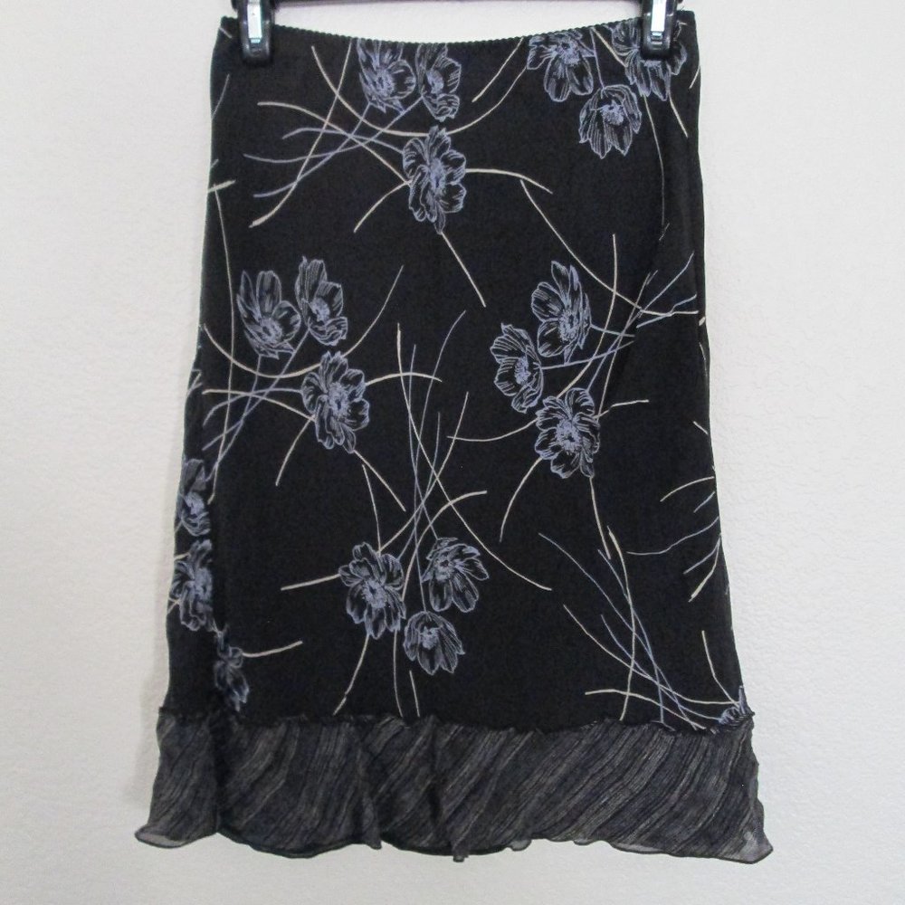 The Limited Silk Floral Silk Skirt